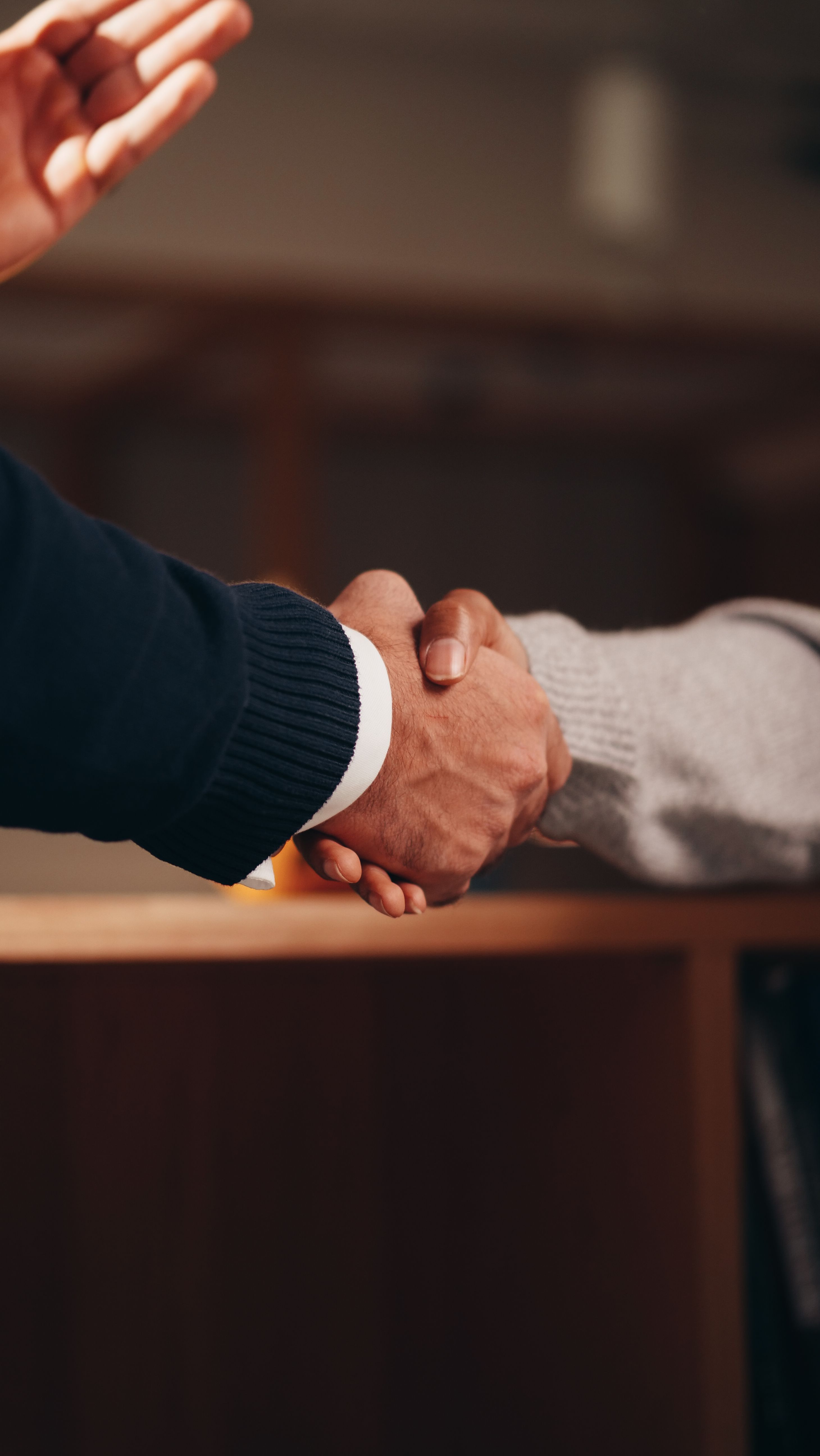 Business partners confirming a trusted supply partnership
